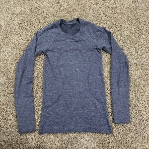 Lululemon Swiftly Tech Blue Long Sleeve Base Layer Women's Athletic Shirt Sz 4